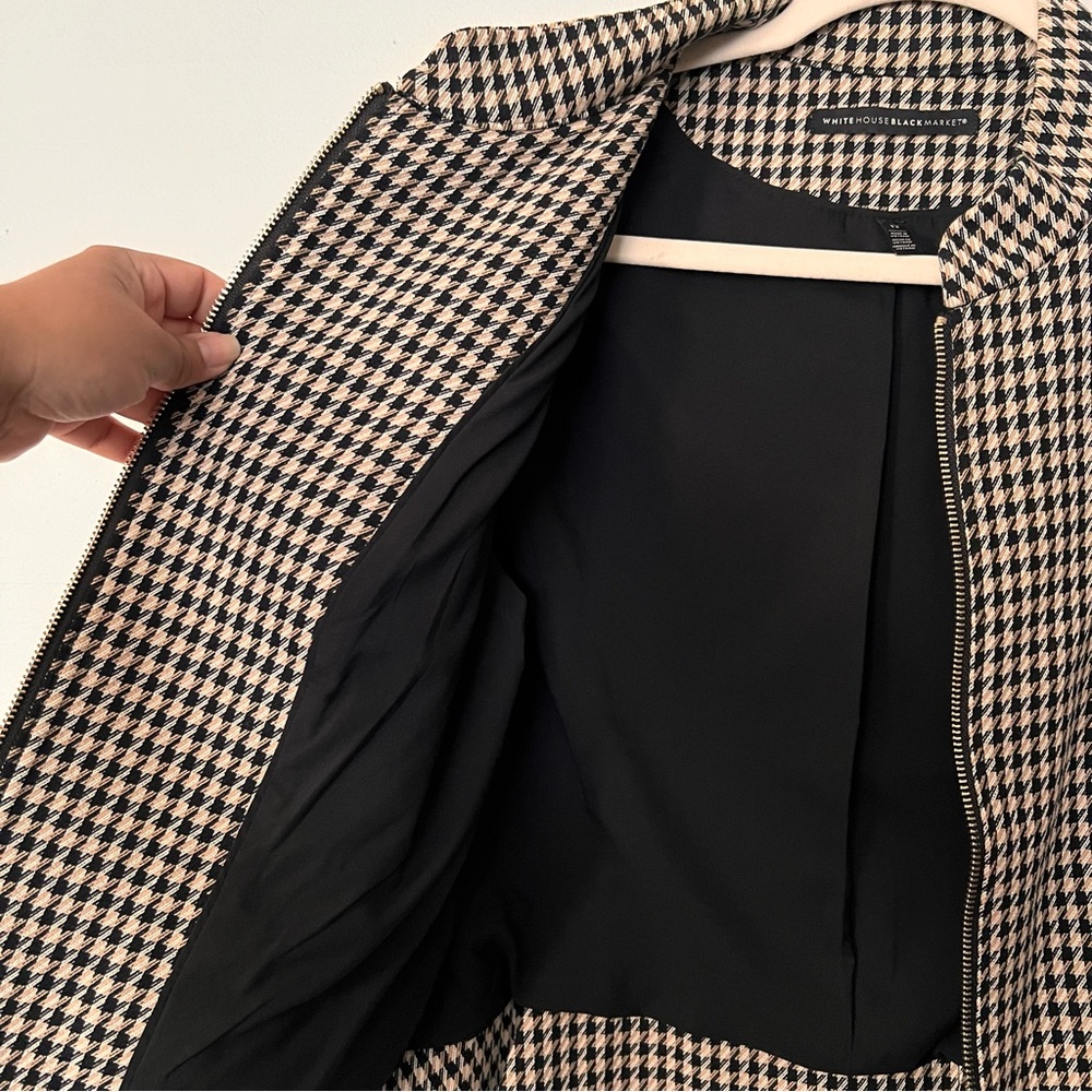 Whbm Houndstooth Zip Jacket - image 6